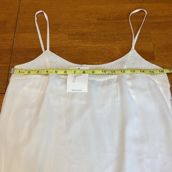 Joie Womens Size Medium Elvire Porcelain Beaded White Camisole 100% Silk NWT - Picture 6 of 15